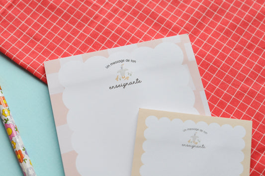 Une message de ton enseignante