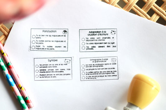 Rétroaction en écriture - 1er cycle