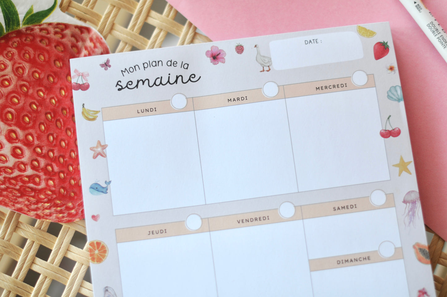Mon plan de la semaine