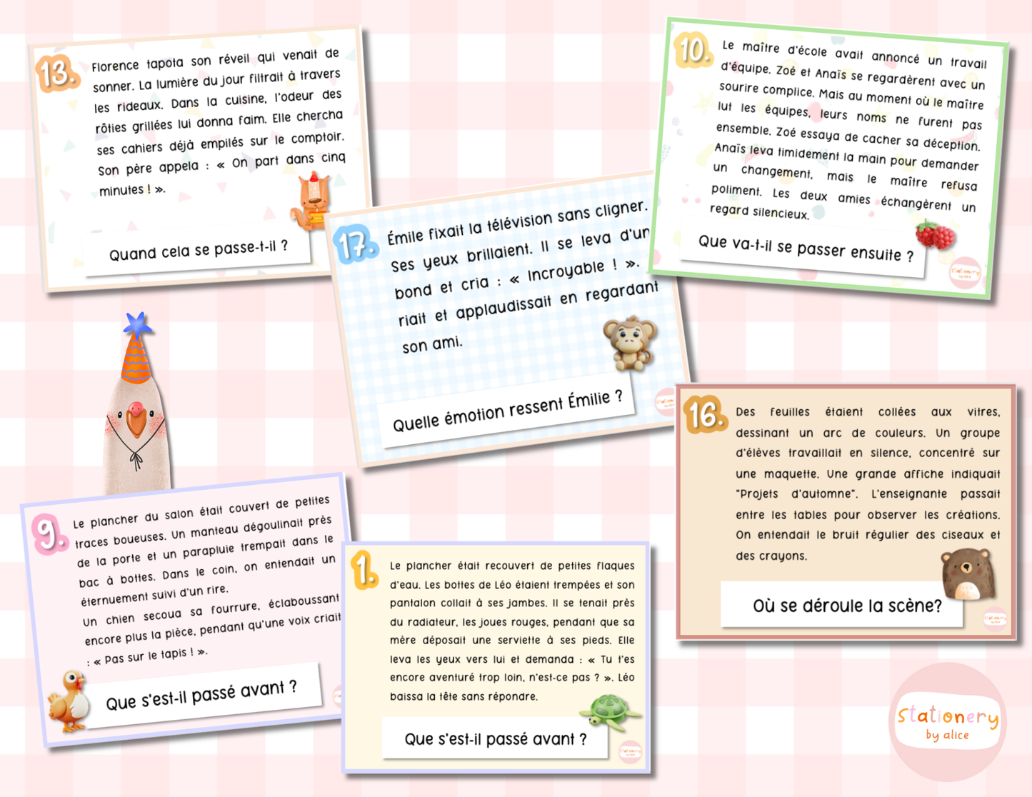 Ateliers de lecture – Inférences (5 ateliers complets)