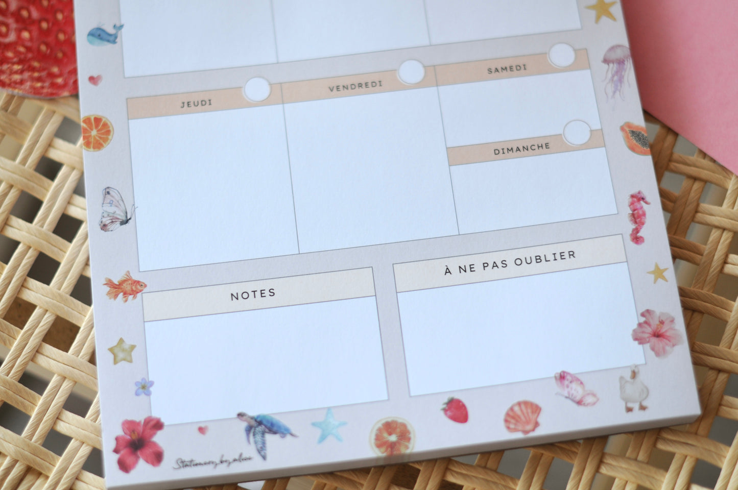 Mon plan de la semaine