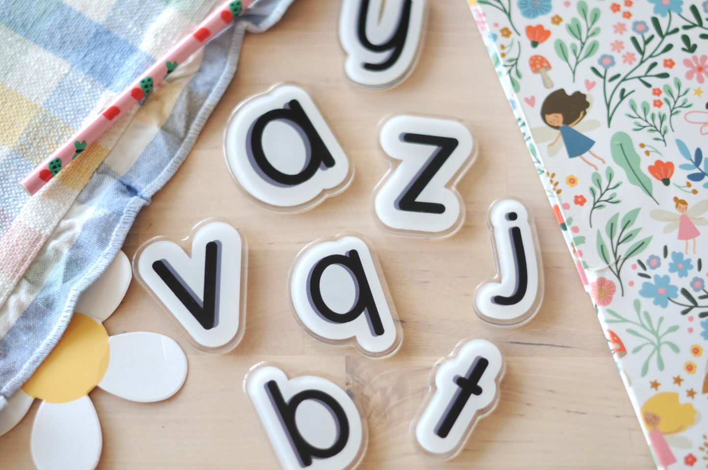 Lettres noires et blanches