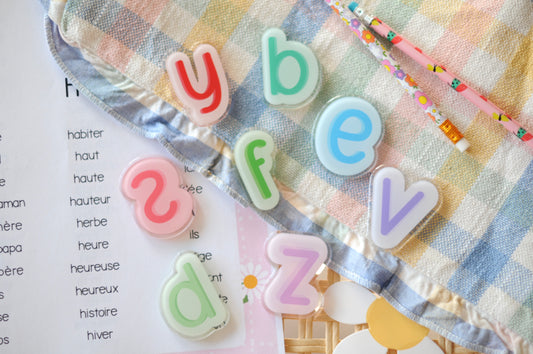 Lettres colorées