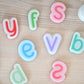 Lettres colorées
