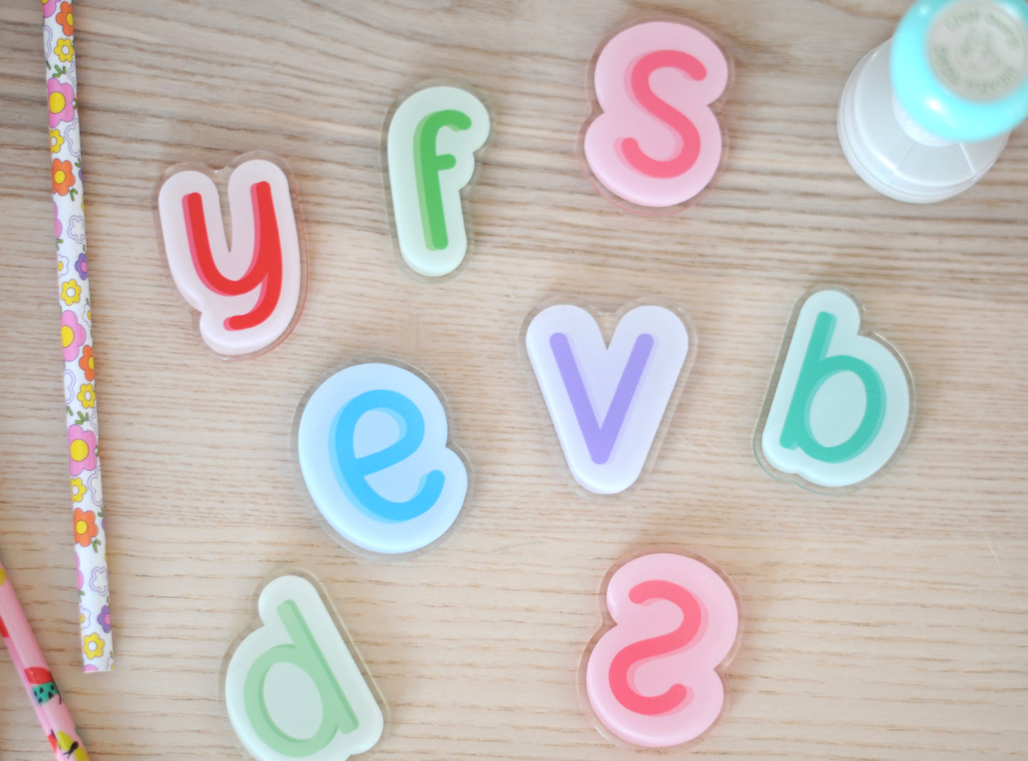 Lettres colorées