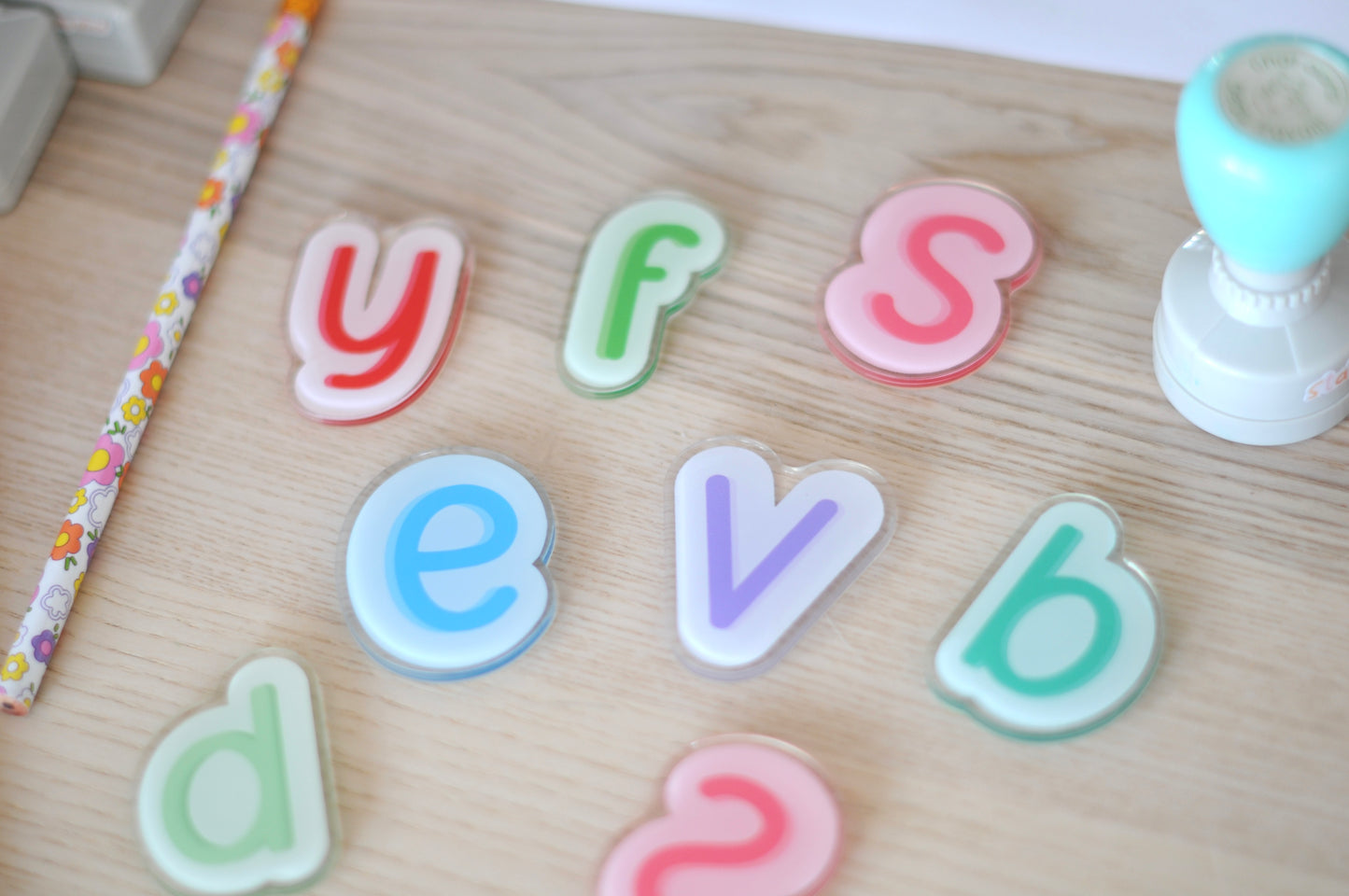 Lettres colorées
