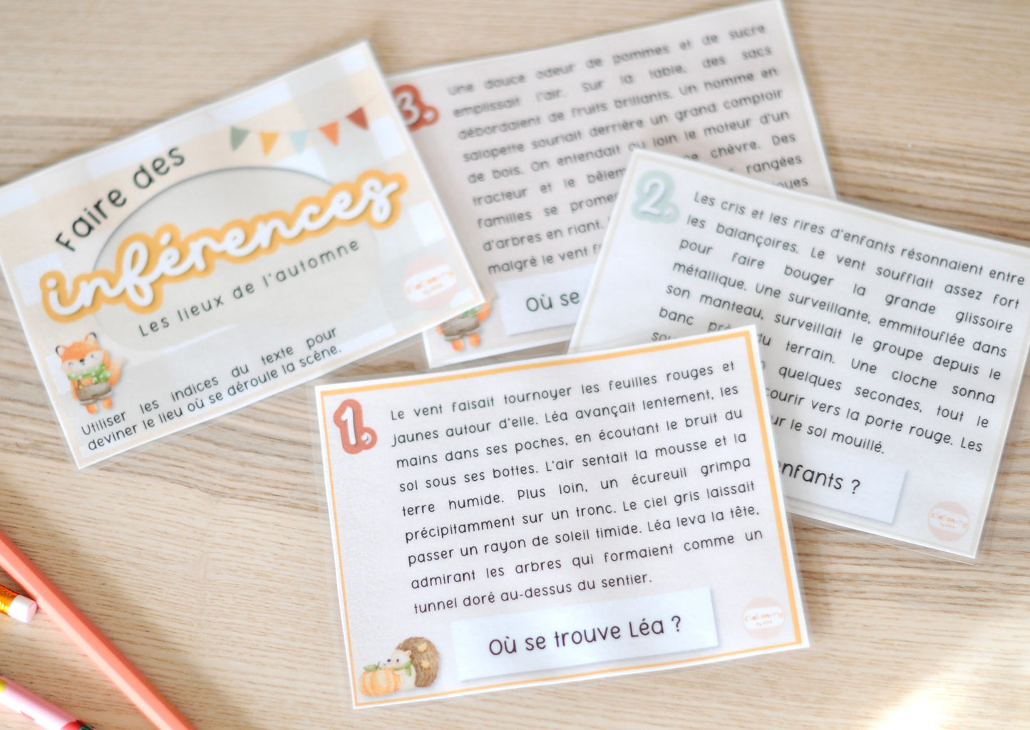 Ateliers de lecture – Inférences (5 ateliers complets)