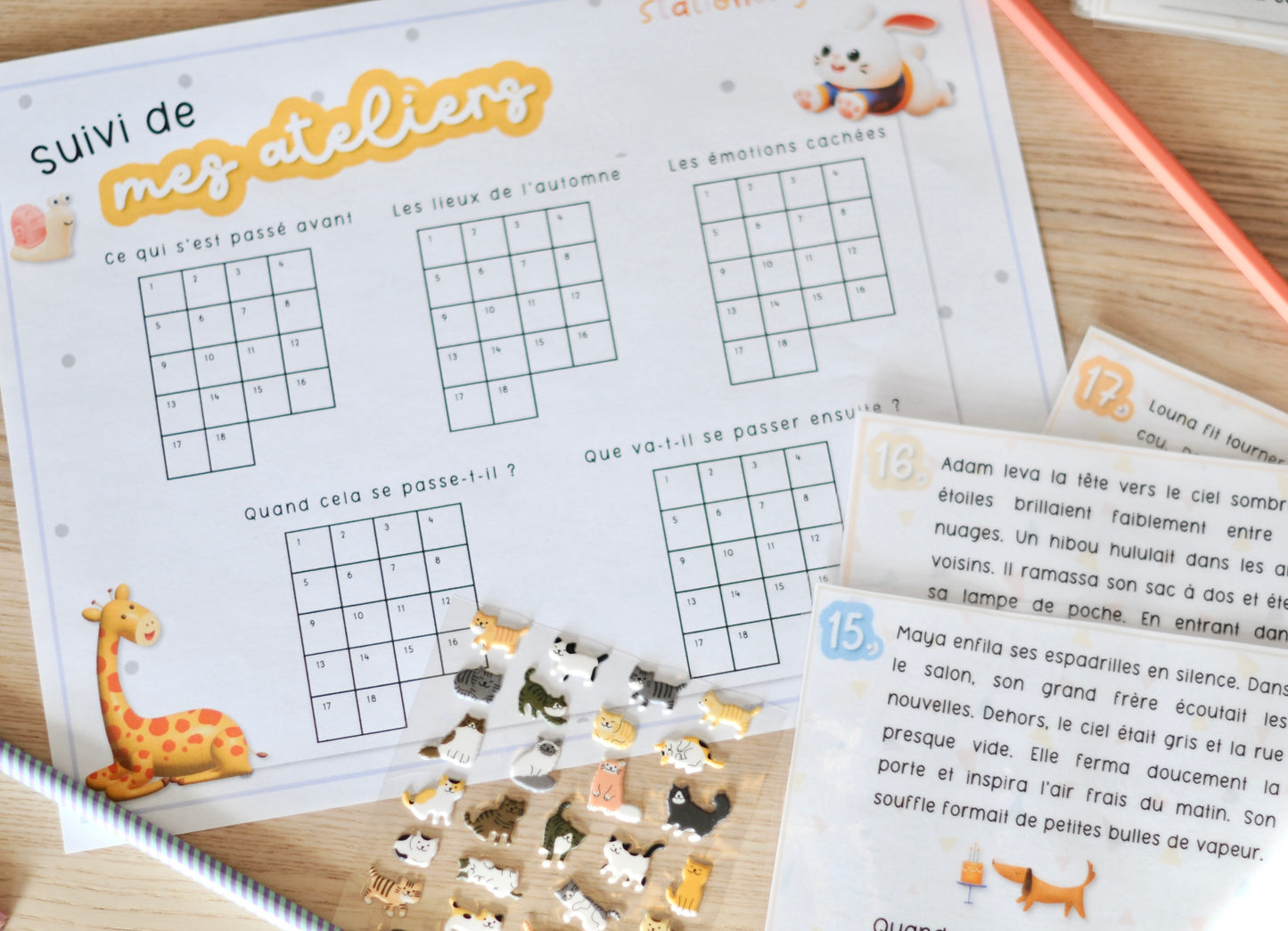 Ateliers de lecture – Inférences (5 ateliers complets)