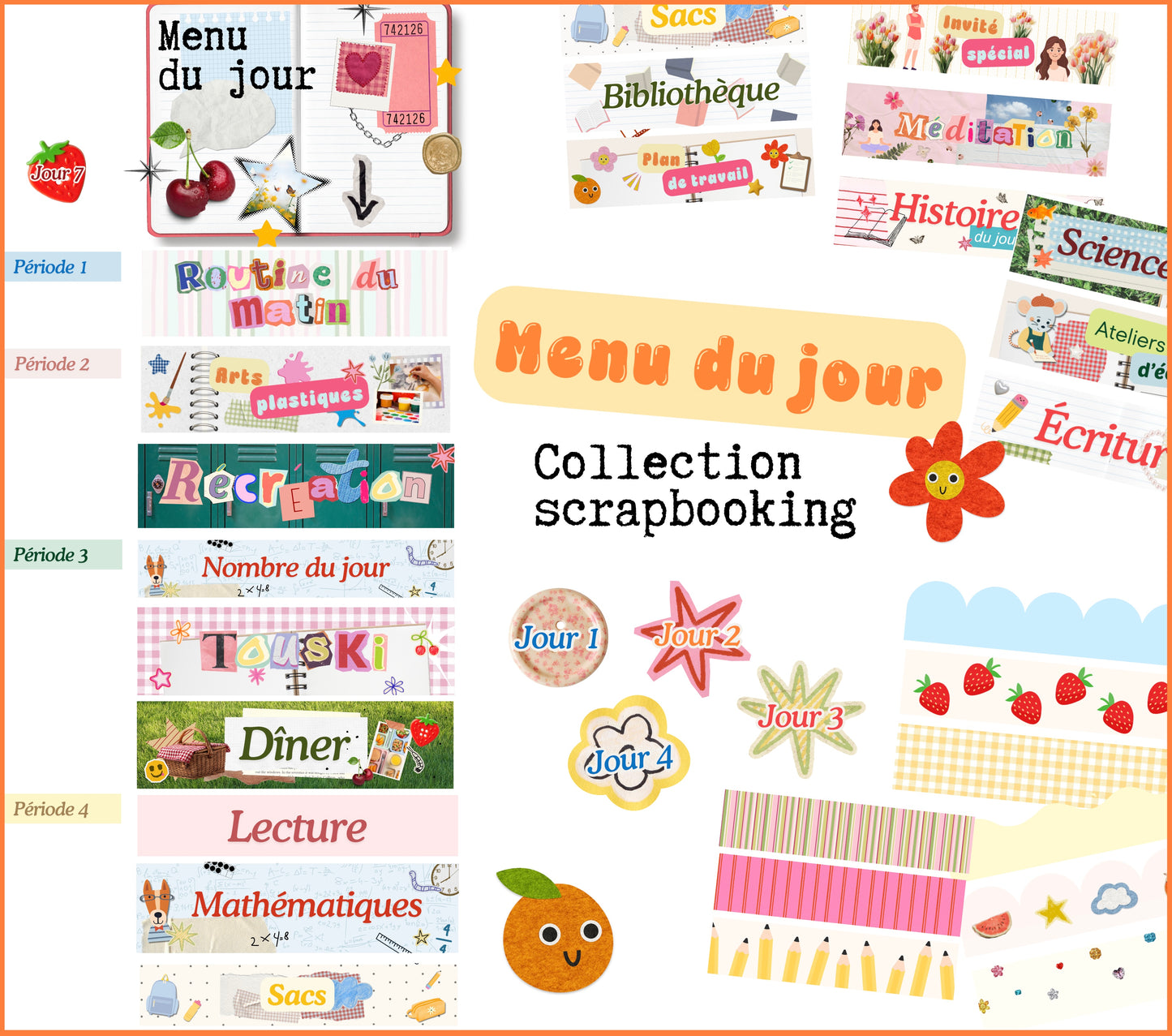 Menu du jour - Collection Scrapbooking